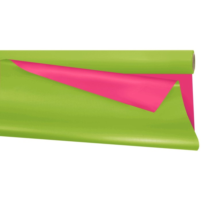 ROTOLO POLIPROPILENE FUXIA VERDE DOUBLE FACE 100X25MT